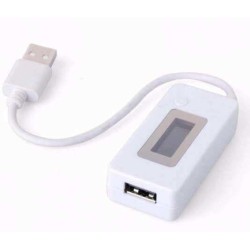 Тестер USB KCX-017 для вимірювання напруги та потужності, сумісний з усіма пристроями, білий.