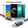 Micro USB кабель з подовженим коннектором 9 мм, усилений Сірий