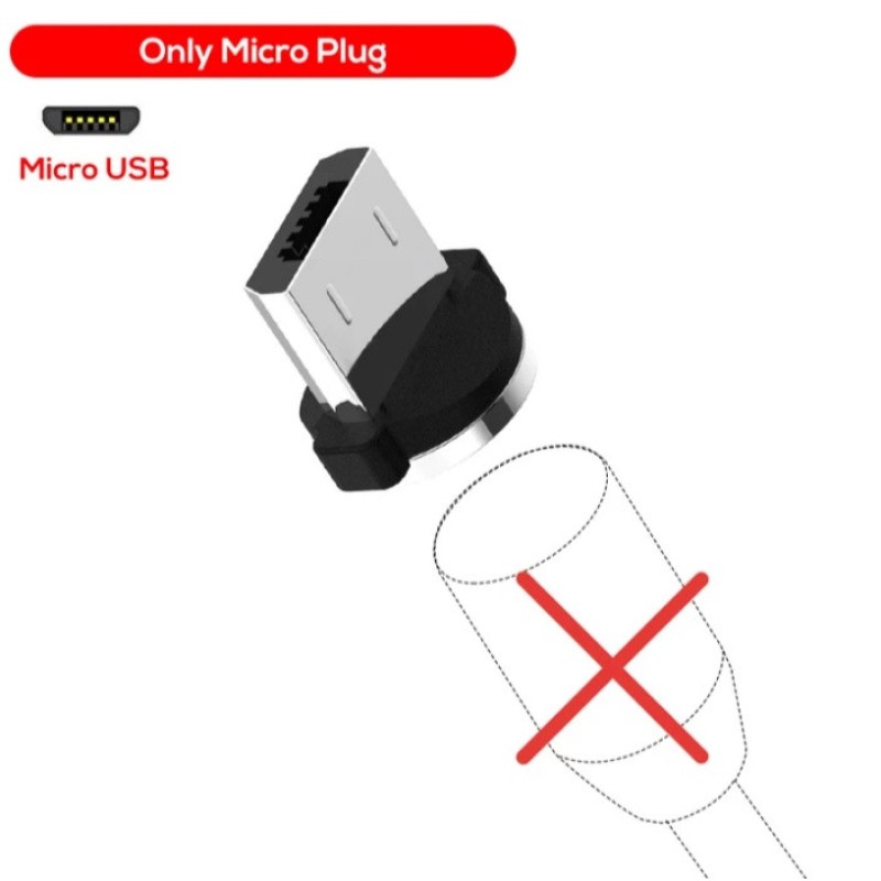 Магнітний круглий конектор Micro USB TOPK