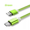 Micro USB кабель з подовженим коннектором 9 мм, усилений Салатовий