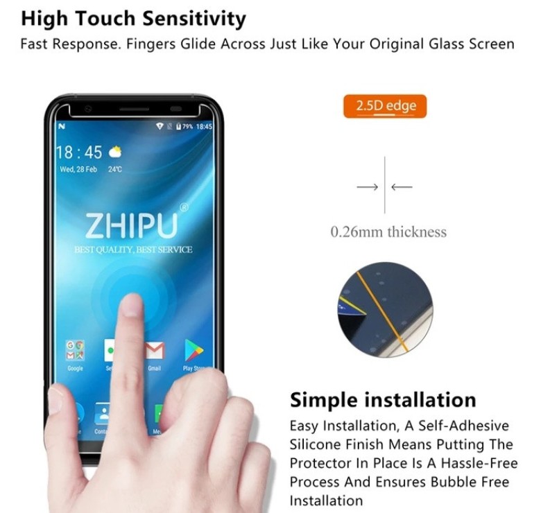 Загартоване захисне скло на Doogee X55