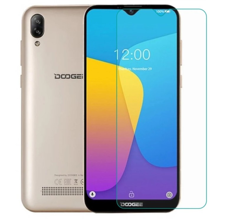 Закаленное защитное стекло на Doogee X90L