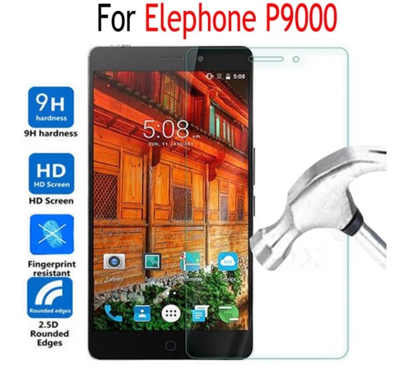 Закаленное защитное стекло на Elephone P9000