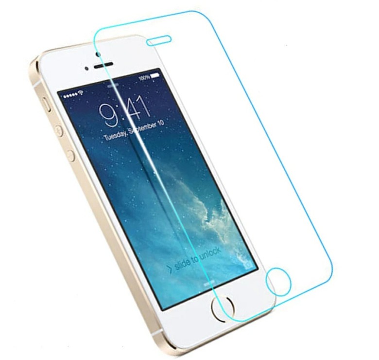 Загартоване захисне скло на Iphone 5 100% покриття Прозоре