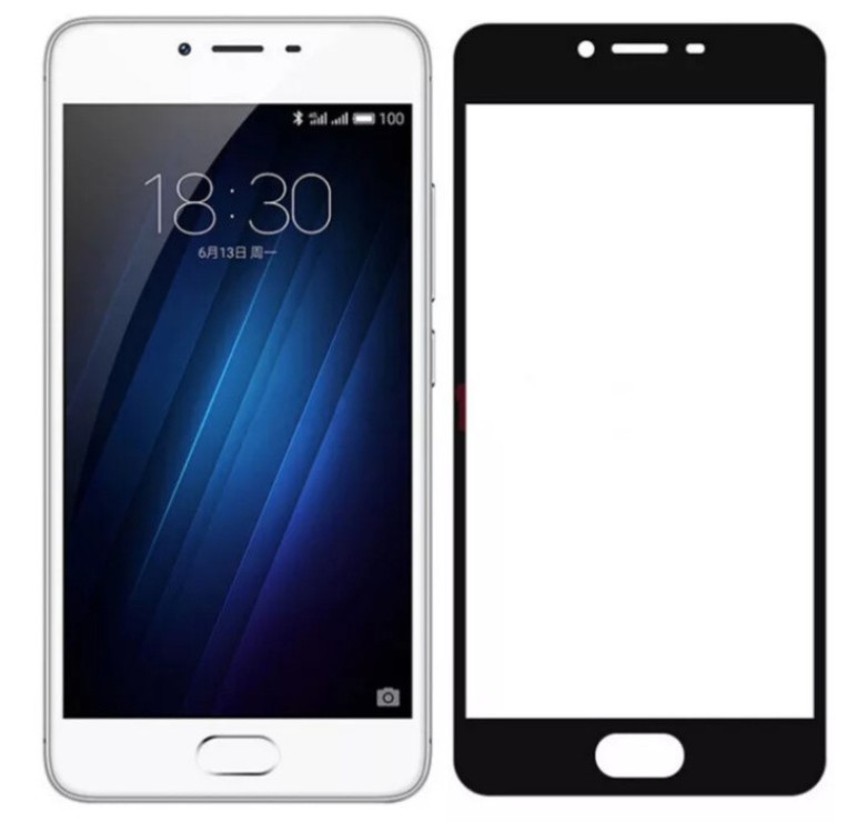 Загартоване захисне скло на Meizu M3 Чорне