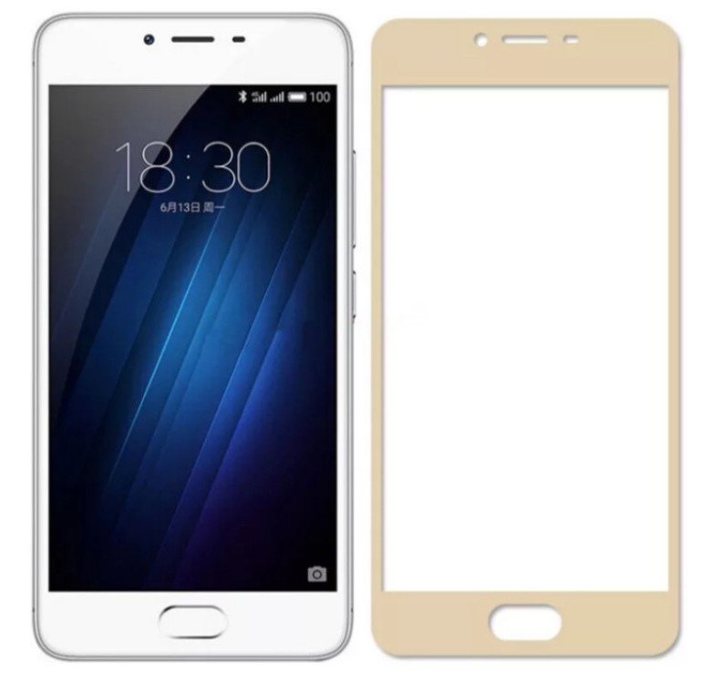Загартоване захисне скло на Meizu M3 Золоте