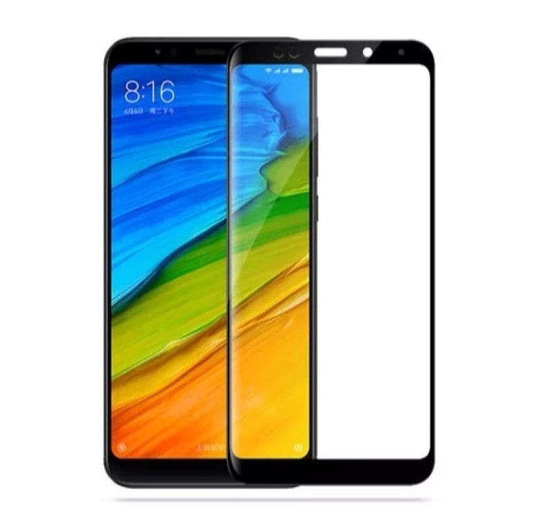Загартоване захисне скло на Xiaomi Redmi 5 Plus Чорне Повне покриття