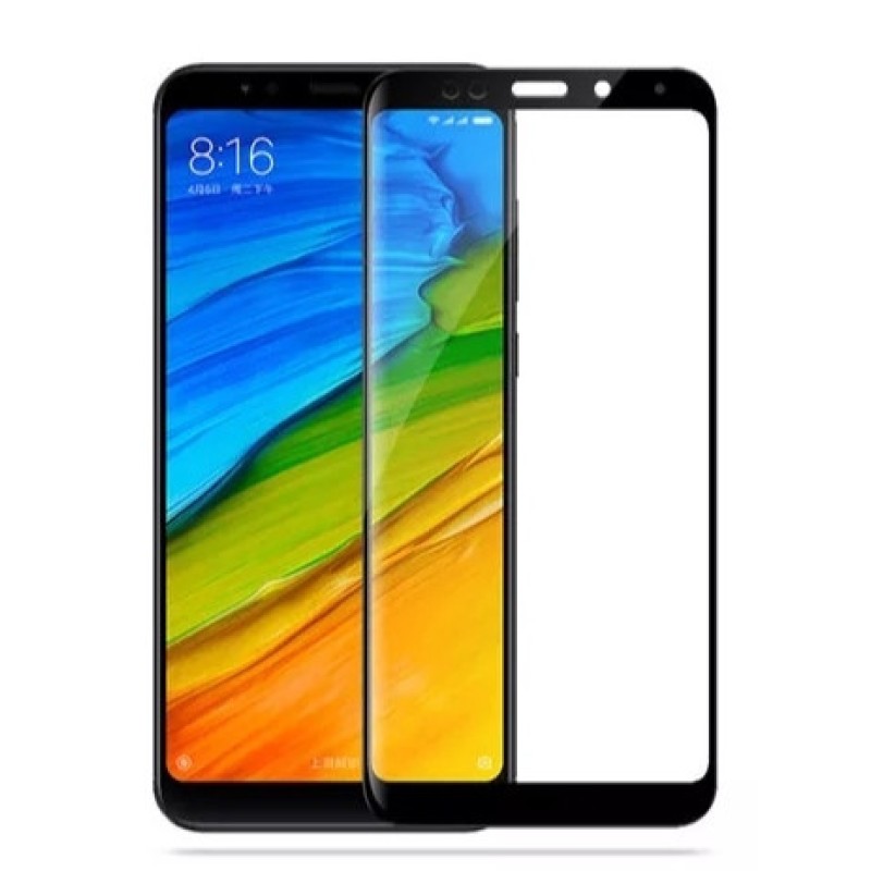 Загартоване захисне скло на Xiaomi Redmi 5 Plus Чорне Повне покриття
