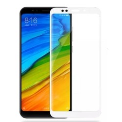 Загартоване захисне скло на Xiaomi Redmi 5 Біле Повне покриття