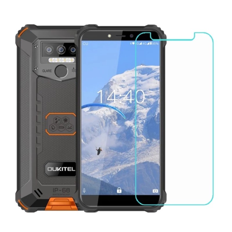 Закаленное защитное стекло на Oukitel WP5 / Прозрачное