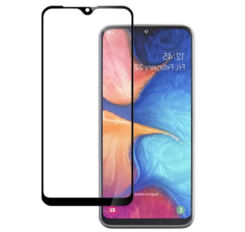 Загартоване захисне скло на Samsung Galaxy A20E Повне покриття Чорне