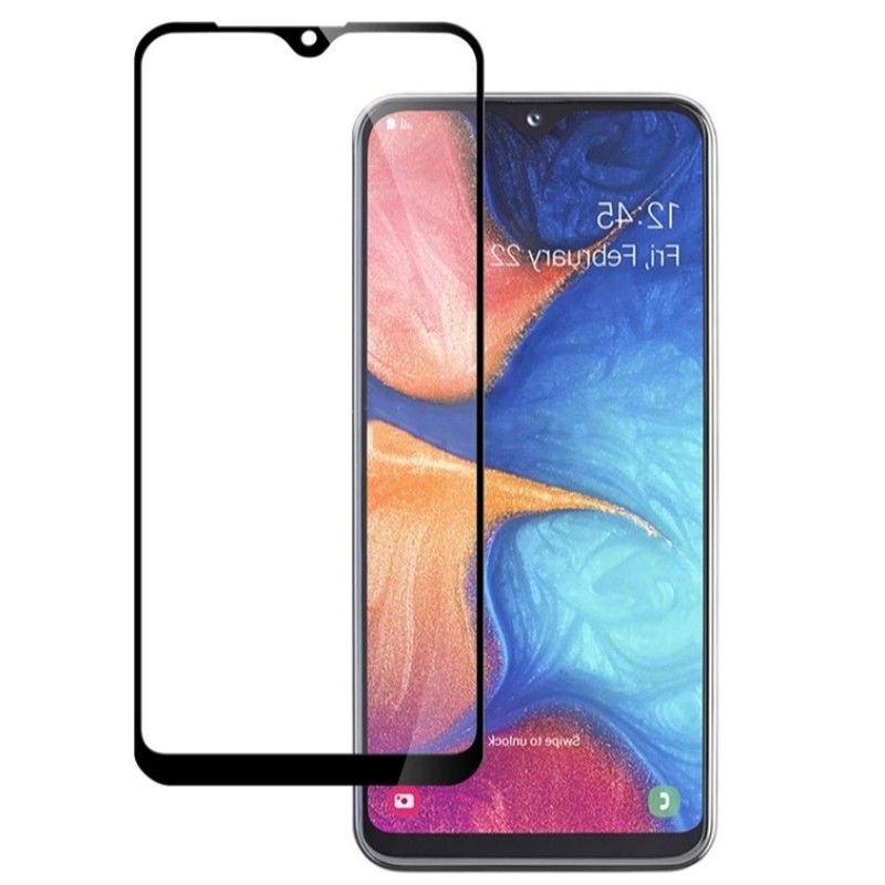 Загартоване захисне скло на Samsung Galaxy A20E Повне покриття Чорне
