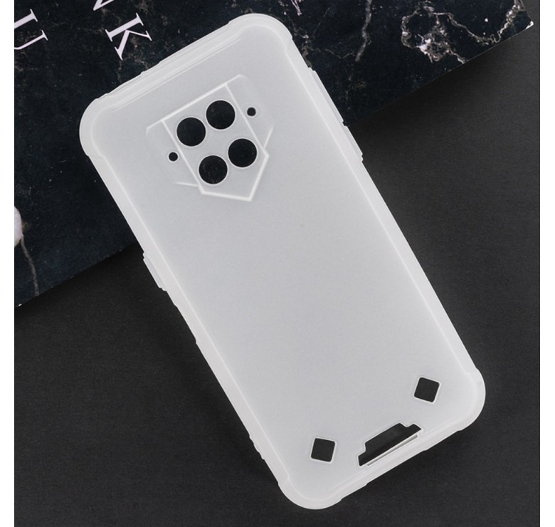 Силіконова накладка (бампер) для смартфона Blackview BV9800 Pro Матовий Білий