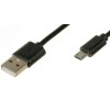 Micro USB кабель для захищених смартфонів 8 mm 2A 100 см. Чорний