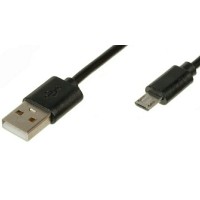 Micro USB кабель для захищених смартфонів 8 mm 2A 100 см. Чорний