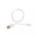 Магнітний USB кабель для смарт-годинників на 2 конектора 80 см. Білий