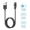 Магнітний USB кабель для смарт-годинників на 2 конектора / 4 mm./ 80 см. / Чорний