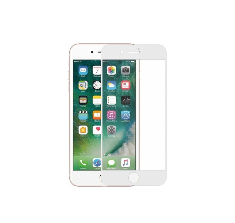 Загартоване захисне скло на Iphone 8 Plus Повне покриття Біле