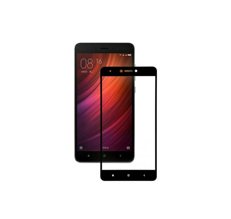 Загартоване захисне скло на Xiaomi Redmi Note 4X Чорне Повне покриття