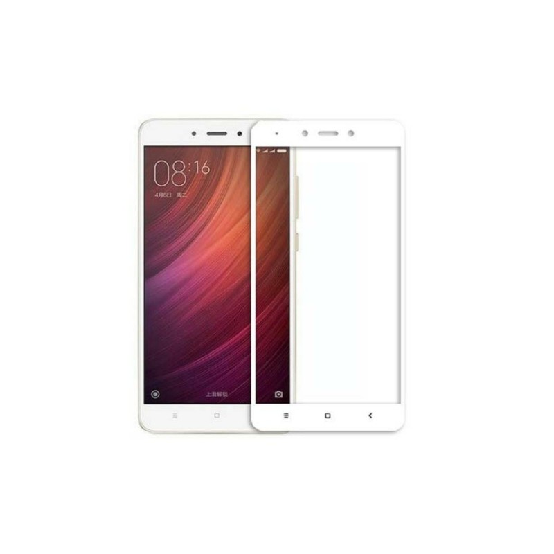 Загартоване захисне скло на Xiaomi Redmi Note 4 Біла рамка Повне покриття
