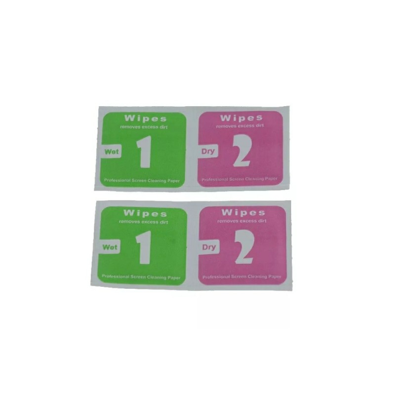 Серветки універсальні одноразові для наклеювання скла 2 комплекта