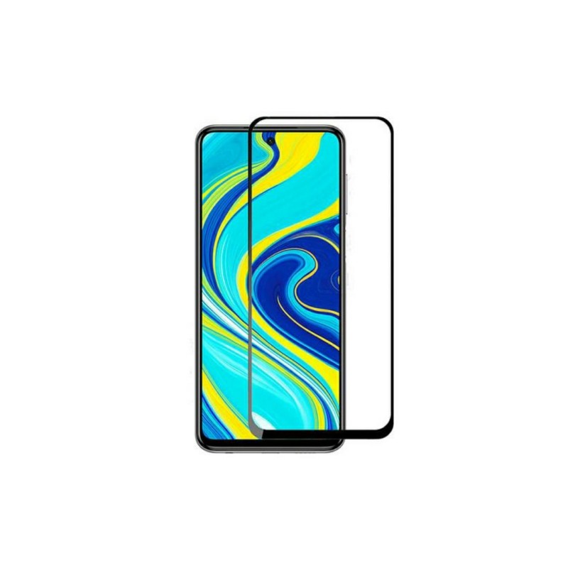 Загартоване захисне скло на Xiaomi Redmi Note 9S з Чорною рамкою