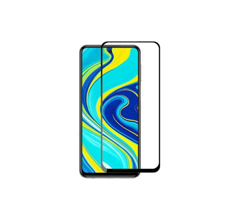 Загартоване захисне скло на Xiaomi Redmi Note 9 Pro з Чорною рамкою