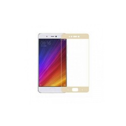 Закаленное защитное стекло на Xiaomi Mi 5S с Золотой рамкой