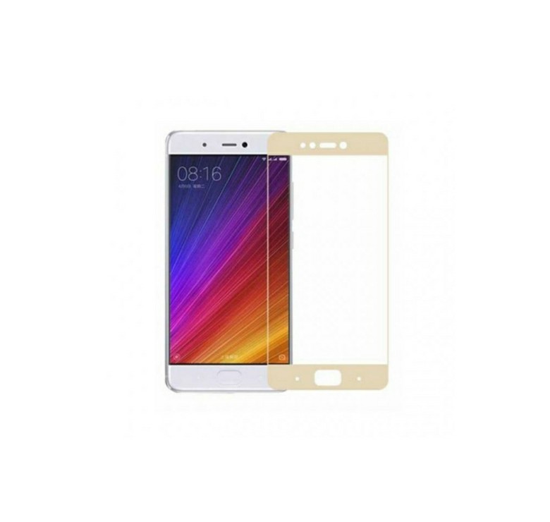 Загартоване захисне скло на Xiaomi Mi 5S з Золотою рамкою