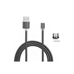 Магнітний кабель Micro USB X-Cable Круглий 360 Градусів Сірий