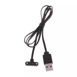 Магнітний USB кабель для смарт-годинника DM98 DM99 (9 мм) 4 конектора Чорний