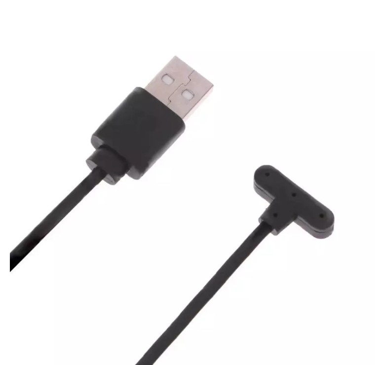 Магнітний USB кабель для смарт-годинника DM98 DM99 (9 мм) 4 конектора Чорний