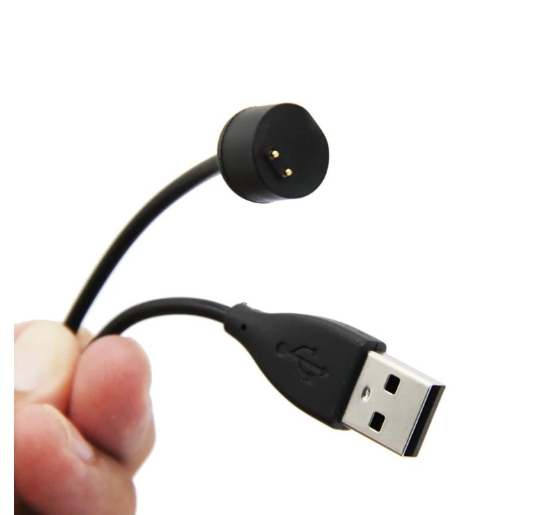 Магнітний USB кабель для фітнес браслета Mi Band 5 Чорний