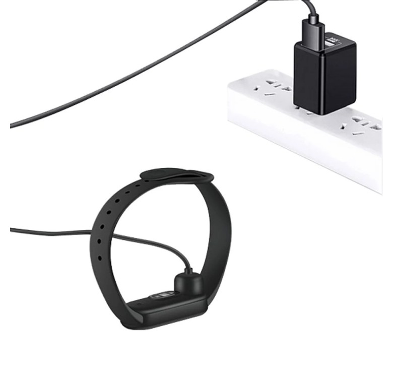 Магнітний USB кабель для фітнес браслета Mi Band 5 Чорний