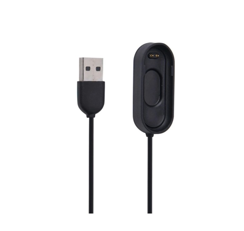 Зарядний USB кабель для фітнес браслета Mi Band 4 / Чорний