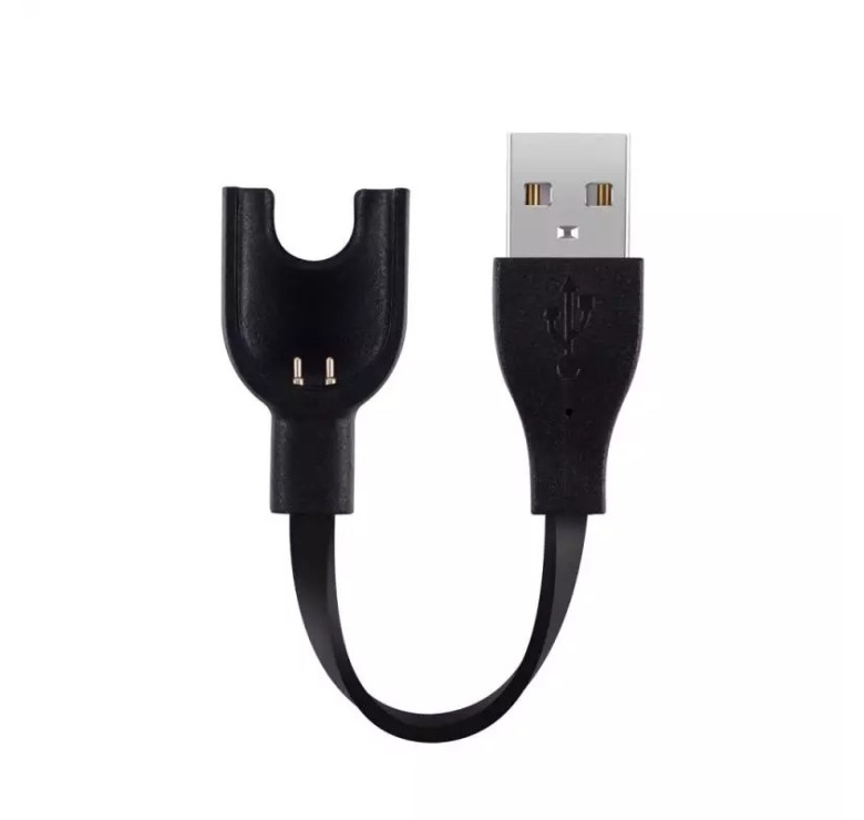 Зарядний USB кабель для фітнес браслета Mi Band 3 Чорний