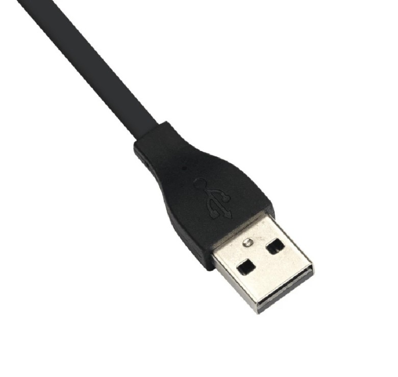 Зарядний USB кабель для фітнес браслета Mi Band 2 Чорний