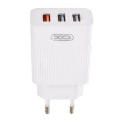 Оригінальний зарядний блок живлення XO-L72 3 USB Швидка зарядка Quick Charge 3.0 Білий