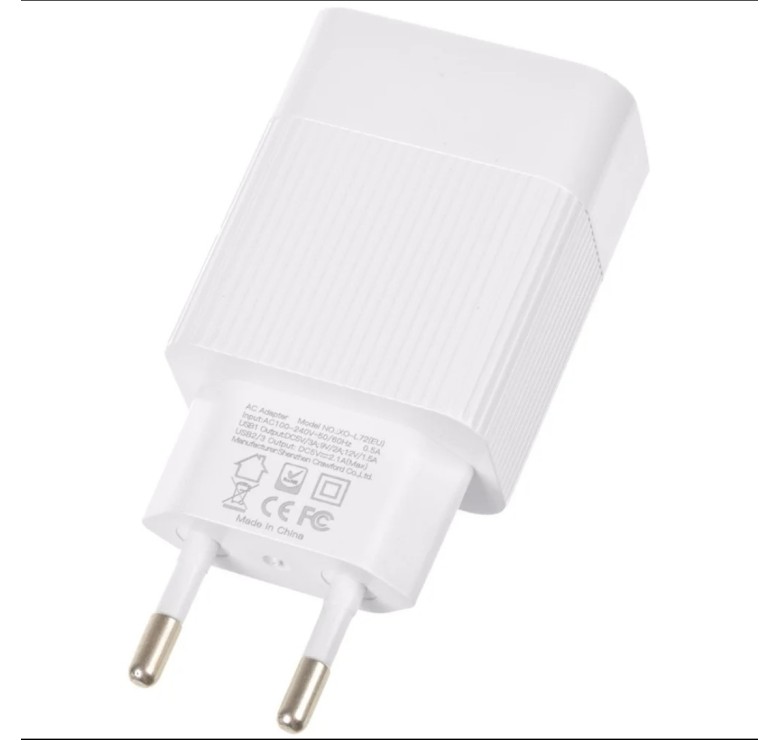 Оригінальний зарядний блок живлення XO-L72 3 USB Швидка зарядка Quick Charge 3.0 Білий