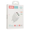 Оригінальний зарядний блок живлення XO-L72 3 USB Швидка зарядка Quick Charge 3.0 Білий