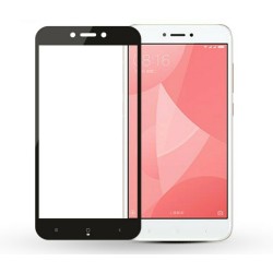 Закаленное защитное стекло на Xiaomi Redmi Go с черной рамкой