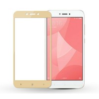 Загартоване захисне скло на Xiaomi Redmi Go з золотою рамкою