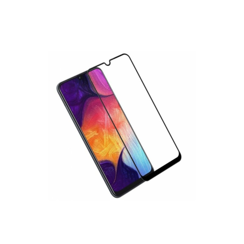 Закаленное защитное стекло на Samsung Galaxy A30 2019 / A305 с черной рамкой