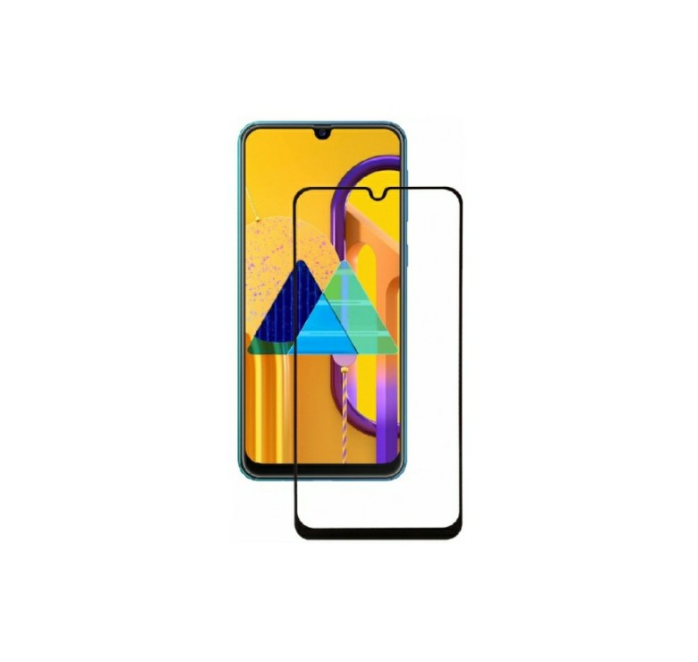 Загартоване захисне скло на Samsung Galaxy M30 / M30s / M305 з чорною рамкою