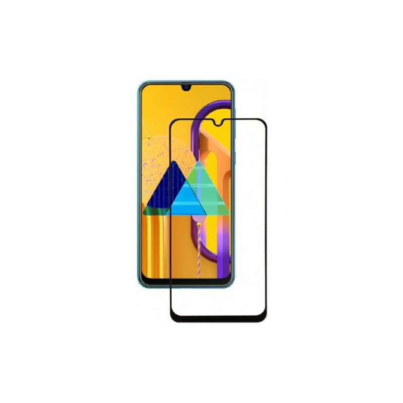 Закаленное защитное стекло на Samsung Galaxy M30 / M30s / M305 с черной рамкой