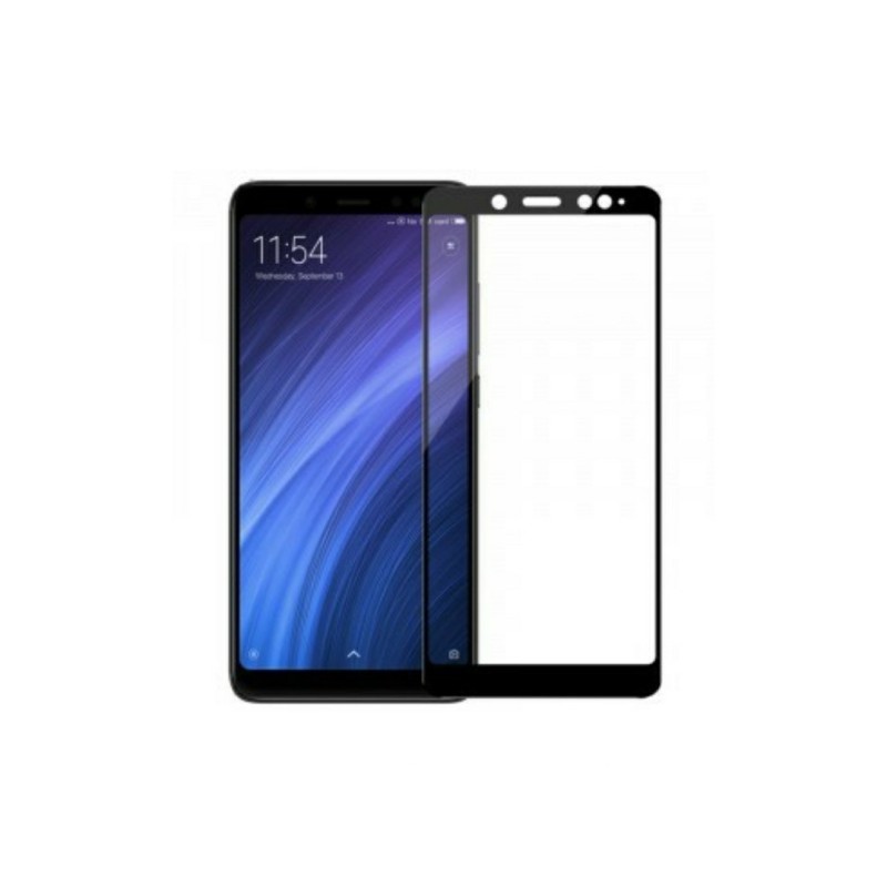 Загартоване захисне скло на Xiaomi Redmi Note 5 з чорною рамкою