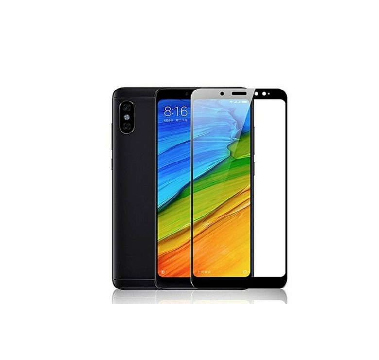Загартоване захисне скло на Xiaomi Redmi Note 5 Pro з чорною рамкою