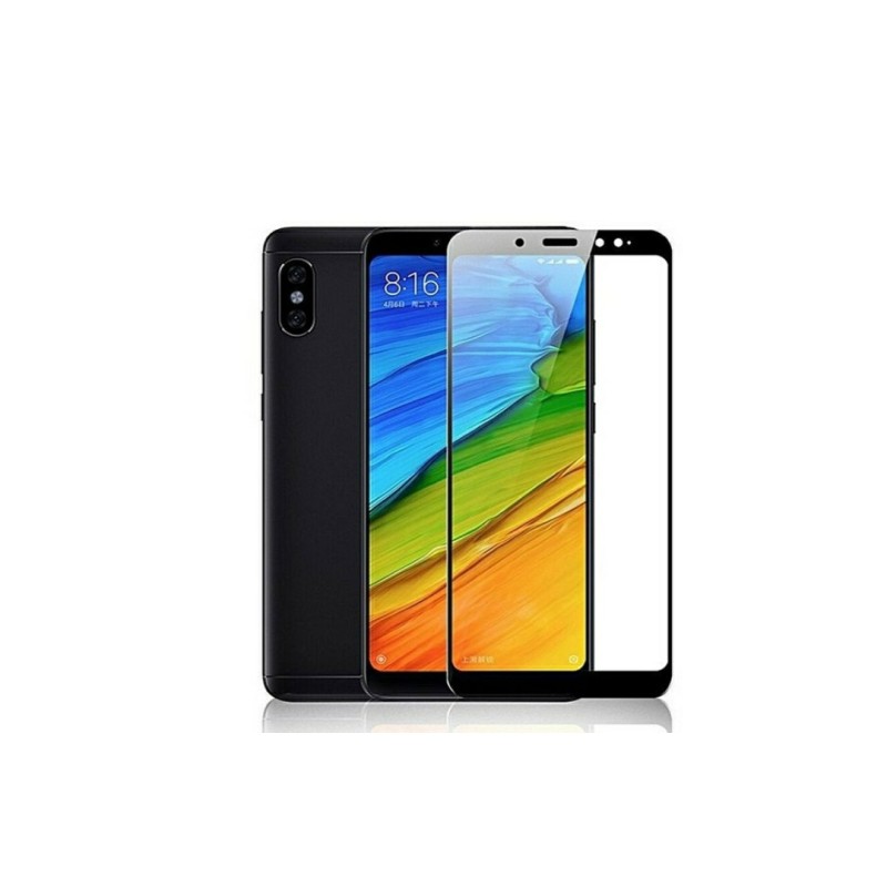 Закаленное защитное стекло на Xiaomi Redmi Note 5 Pro с черной рамкой