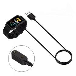 Магнитный USB кабель для часов Huawei Band 6 Huawei Band 6 Pro на 2 коннектора 100 см. Черный