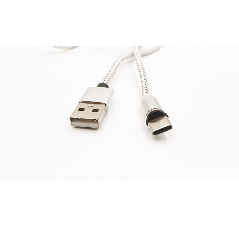 Магнітний Micro USB кабель X-CABLE Круглий 360 Градусів Сірий